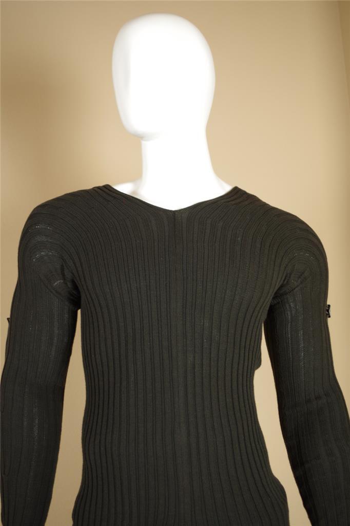 Julius Iconic EXTREMELY RARE Leather Trimmed Cable Knit Sweater size 2 _7 MA image 3