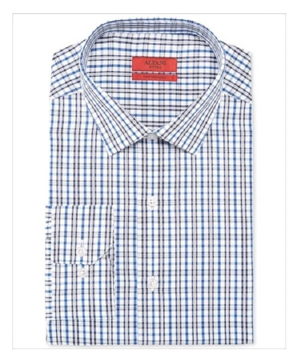 Camisas de vestir para hombre Alfani a cuadros de mezcla de algodón