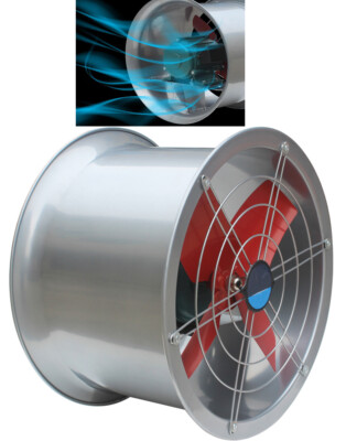 INTSUPERMAI24''Cylinder Pipe Fan Industrial Exhaust Fan Ventilator Draft Fan220V