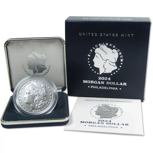 🔥 2024 Morgan Dollar Silver Dollar Uncirculated .999 Silver $1 Coin OGP + COA