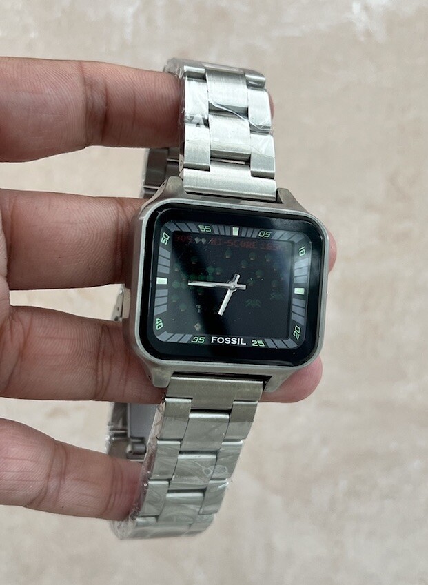 超激レア デッドストック Fossil big tic ATARIコラボ 腕時計