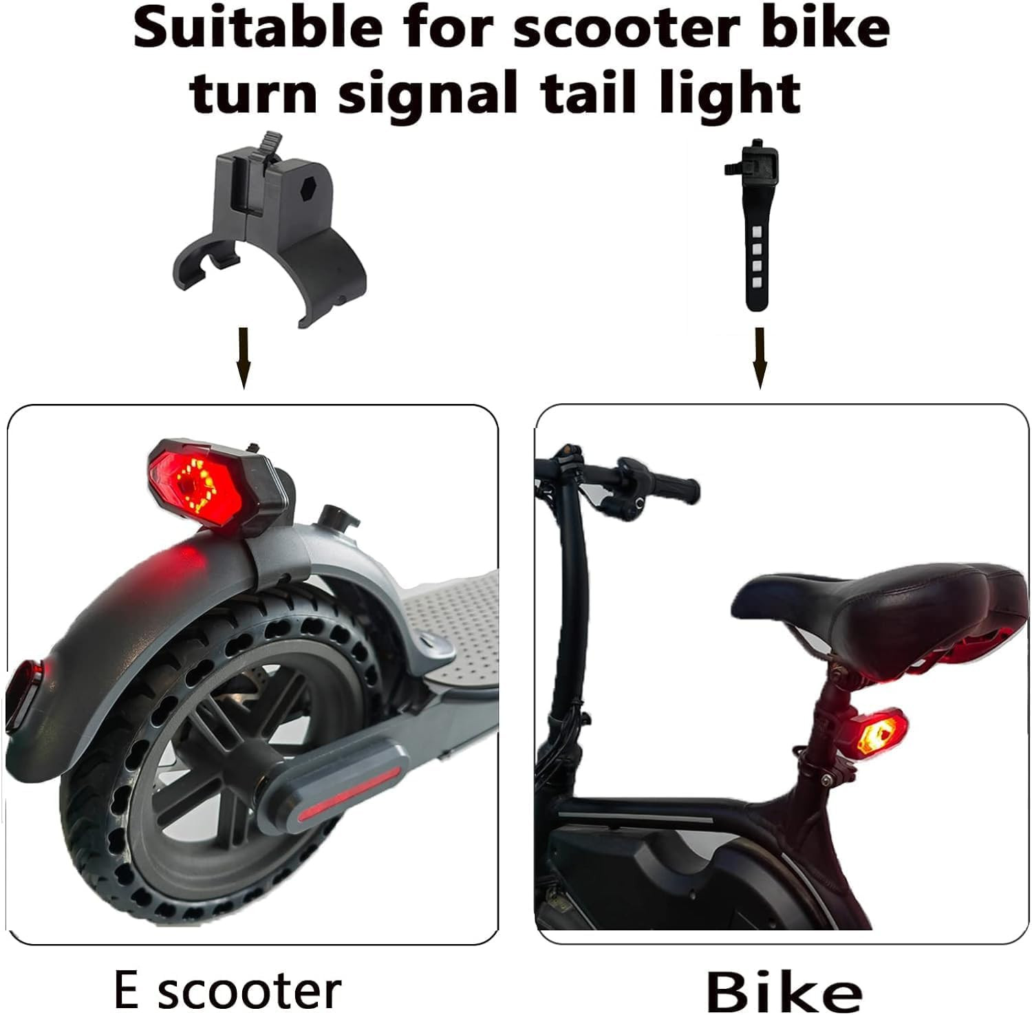 E-Scooter Blinker Mit Fernbedienung - USB-ladbar, Wasserdicht, 5 Modi