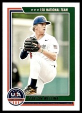 2022 Panini USA Baseball Stars & Stripes #89 Carson Messina Rookie Team USA