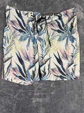 Hurley Mens 36 Tropical Print Swim Board Shorts With Drawstring Closure