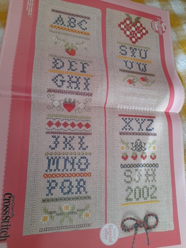 Cross Stitch Chart Strawberry Band Sampler Pages Taken From Magazine - Picture 2 of 7
