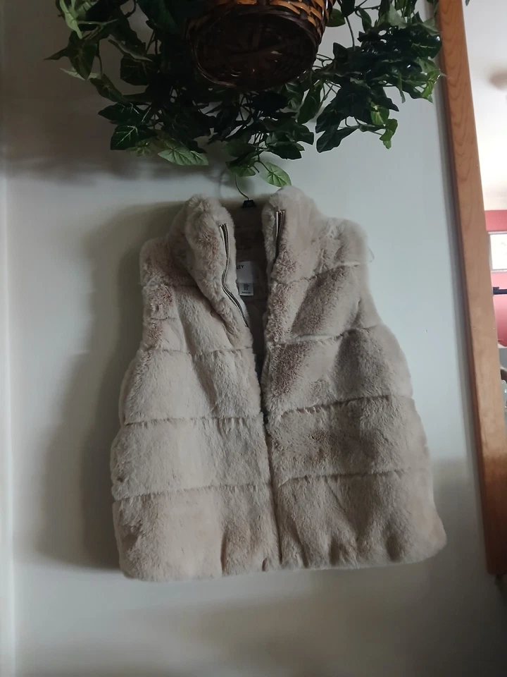Новый Y2K Bailey искусственного меха супер мягкий блондинка женщин жилет размер средний на молнии - Изображение 2 из 4