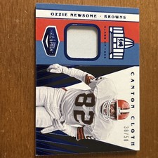 2020 PANINI PLATES & PATCHES OZZIE NEWSOME CANTON CLOTH  PATCH BLUE #d/50