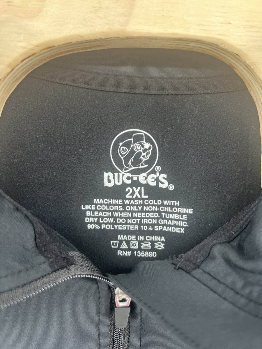 に Buc-ees Womens 2XL 1/4 Zip Fitted Pullover Black Performance