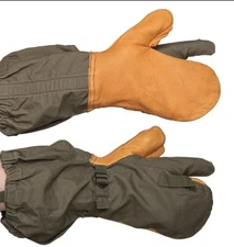 US Military M-1951 Korean Era Trigger Finger Mitten Gloves Shell, LARGE, NEW A12