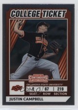 2022 Panini Elite Extra Edition College Tickets Optic Justin Campbell 13vm