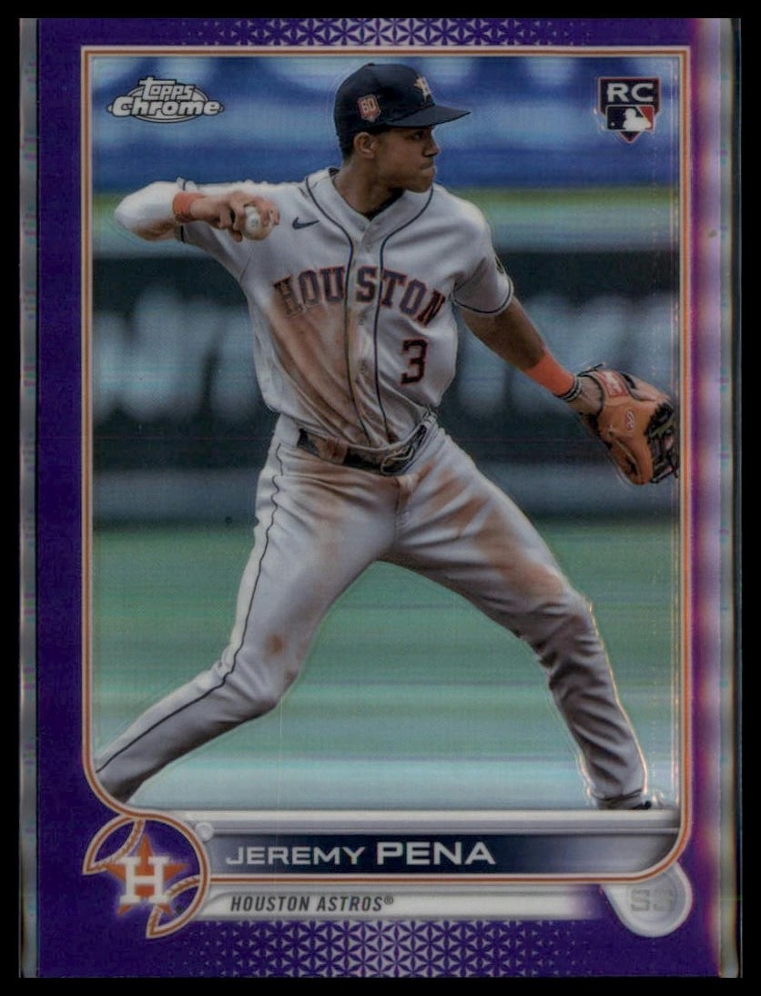 2022 Topps Chrome Update Jeremy Pena Rookie #USC136 Purple Refractor Astros
