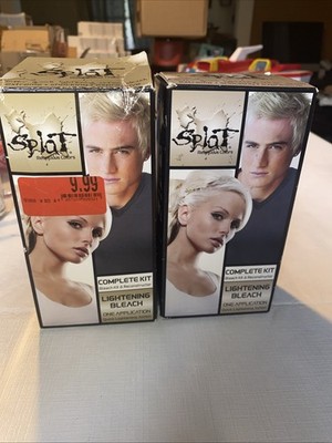 Splat Lightening Bleach Complete Hair Dye Kit Rebellious Colors LOT OF 2