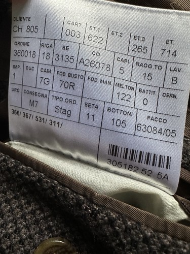 Ravazzolo Italy 50% Kaschmir 50% Wolle Sport Mantel Jacke Carlo Barbera Stoff 52R - Bild 15 von 19