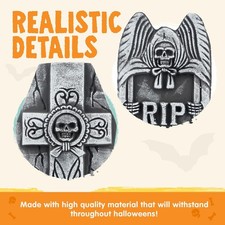 Halloween Foam RIP Graveyard Tombstones Decorations Outdoor 5 Pack