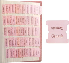 Bible Tabs for Journaling Supplies, Pink for Women and Girls, Laminated Rose ...