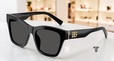 DOLCE & GABBANA DG4512 501 87 Black Dark Grey 53 mm Women's Sunglasses