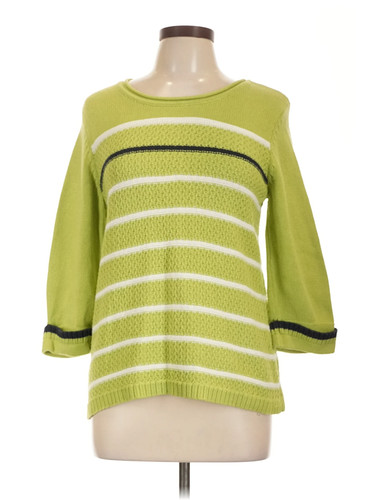 Christopher & Banks Women Green Pullover Sweater L