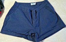 Old Navy Women's Navy Blue Everyday Stretch Chino Shorts Size 12 Flat Front