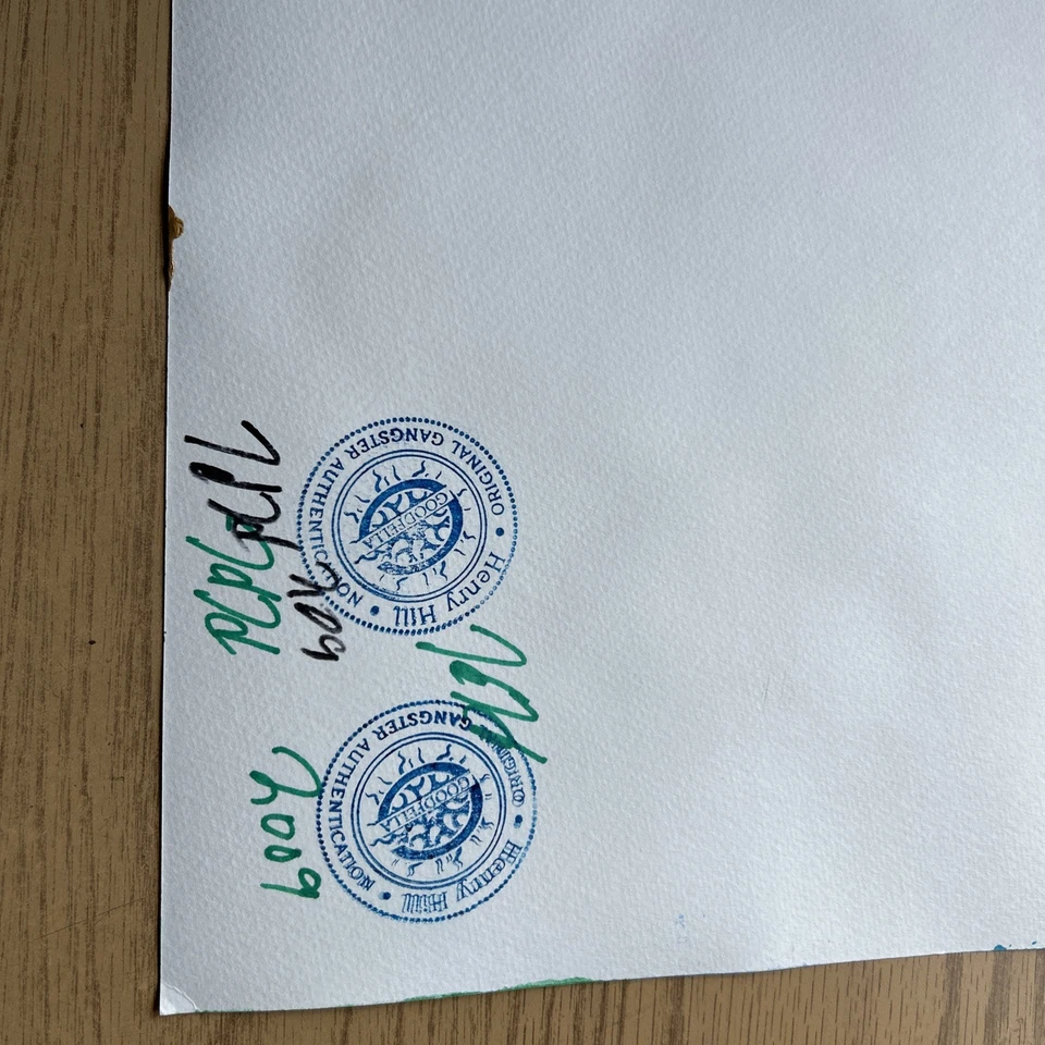 PINTURA ORIGINAL DE HENRY HILL GOODFELLA 11 X 15 LUFTHANSA ATRACO, ARTE DE LA MAFIA Foto 4 de 4