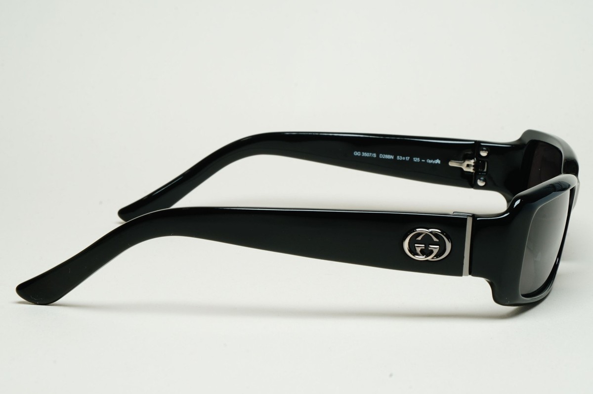 Gucci Sunglasses 2006 Vintage Black Rectangle Unisex GG 3507/S