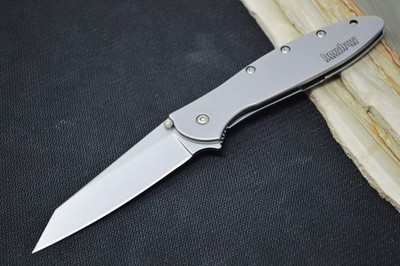 Kershaw 1660R Leek Flipper - Satin Reverse Tanto Blade / Stainless