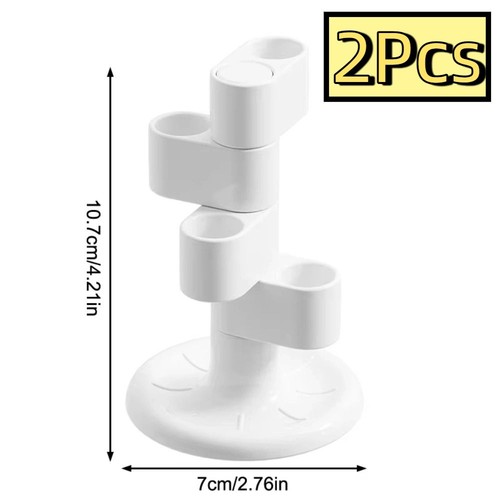 2Pcs 4 Holes Rotating Toothbrush Holder Bedroom Decoration - Picture 2 of 12