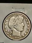 1910 BARBER HALF DOLLAR