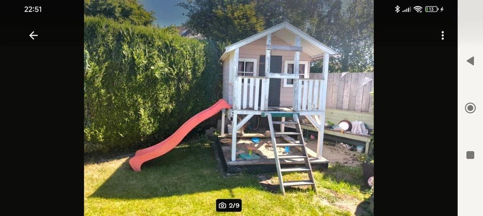 Kinderspielhaus , Gartenhaus , Stelzenhaus, Holzhaus mit Sandkasten - Bild 2 von 4