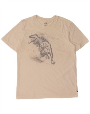 Nike Herren Dri Fit Grafik T-Shirt Oberteil Medium Weiß Baumwolle CJ17