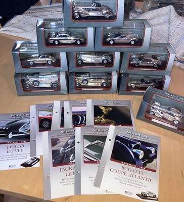Atlas Silver Cars Collection 1:43 10 Stück In OVP und dazugehörigen Sammelkarten