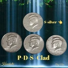 2000 PDSS Kennedy Half Dollar Year Set Silver & Clad Proofs & PD BU 4 Coin Lot
