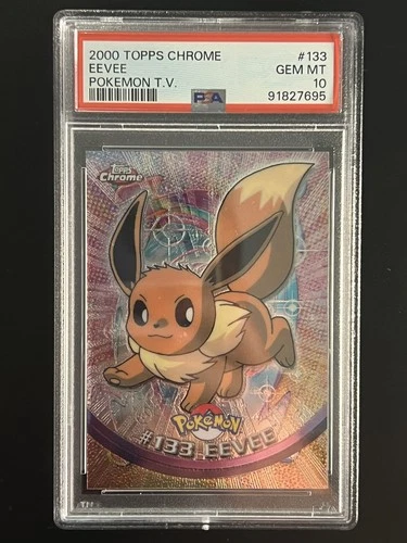 PSA 10 - Pokemon T.V. Topps Chrome - #133 Eevee - GEM MINT