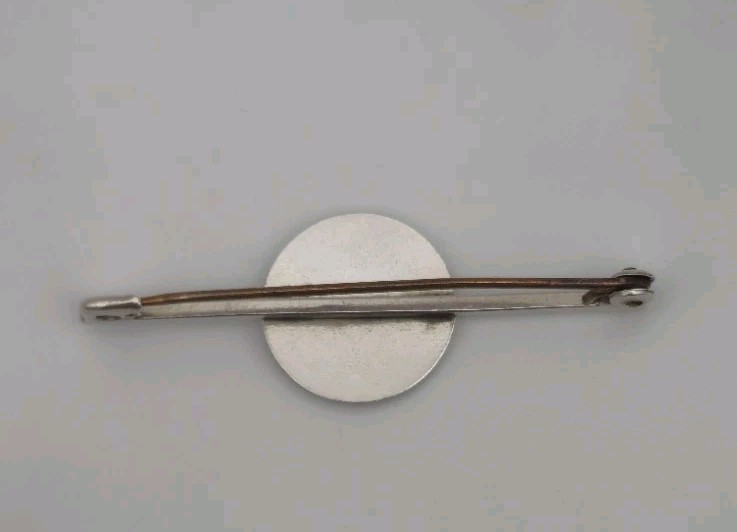 Vintage Solid Silver St Christopher Bar Brooch - image 5