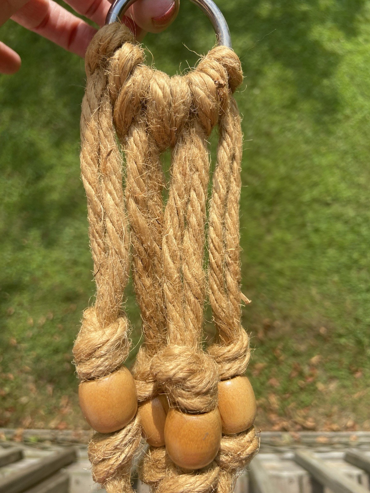 Lot Of 2 Macrame Plant Hangers 39 In Binder Twine Boho Vintage