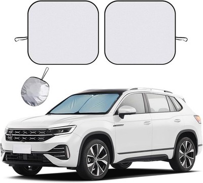 Ziciner 2 PCS Car Windshield Sun Shade, Auto Sun Heat and UV Rays Blocker, 28''×