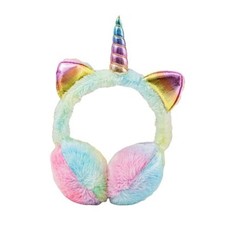 Goodangie00 Cute Earmuffs Winter Warm Fluffy Ear Earmuffs for B-rainbow 01