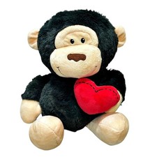 Way to Celebrate Gorilla Plush Valentine 10 Inch Stuffed Monkey Animal w Heart