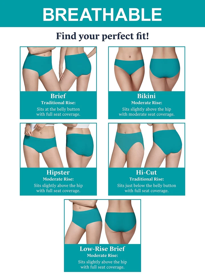 Fruit Of The Loom Women's Plus Size Bikini Underwear 6-Pack - Cooling - Image 4 of 4