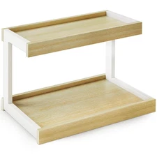 2 Tier Spice Rack Organizer for Countertop 15.8''L Coffee Station/Bathroom Or...