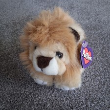 Vintage 90s Puffkins Lancaster Lion Stuffie Plush Beanbag Swibco Stuffed Animal