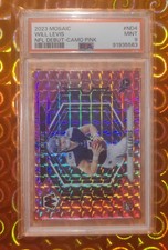 Will Levis 2023 Mosaic #ND4 NFL Debut Camo Pink Prizm PSA 9