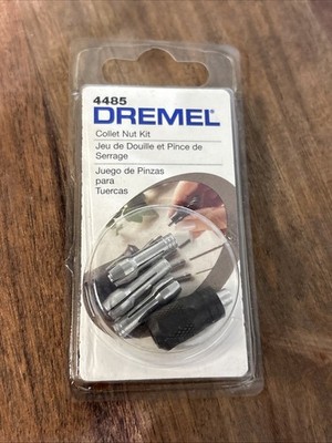 NEW Dremel 4485 QUICK CHANGE 5 PIECE Collet Nut Set 1/8,3/32,1/16,1/32
