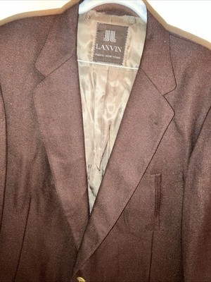 Vintage Lanvin Men s Blazer/Suit Jacket - Brown
