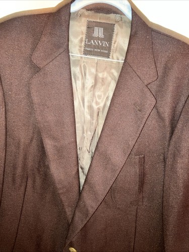 Lanvin, Vintage Lanvin Men’s Blazer/Suit Jacket - Brown