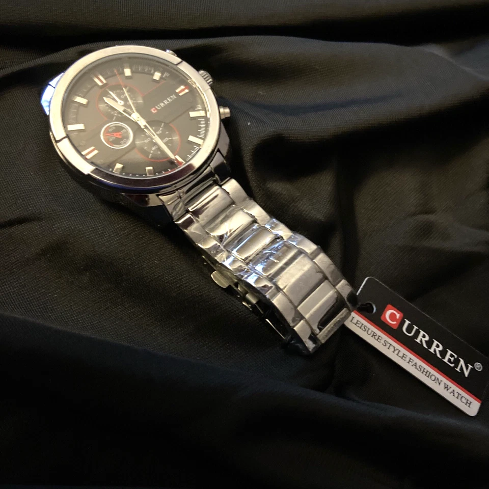 CURREN Mens Stainless Steel Quartz Movement Water Resistant Chronograph Designer - Image 3 of 4