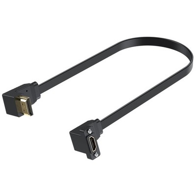 Flat 4K HDMI Extension Cable with 90 Degree Connectors 1.5ft