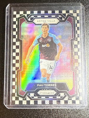 2023-24 Panini Prizm EPL #119 Pau Torres Checkerboard Prizm SSP Aston Villa