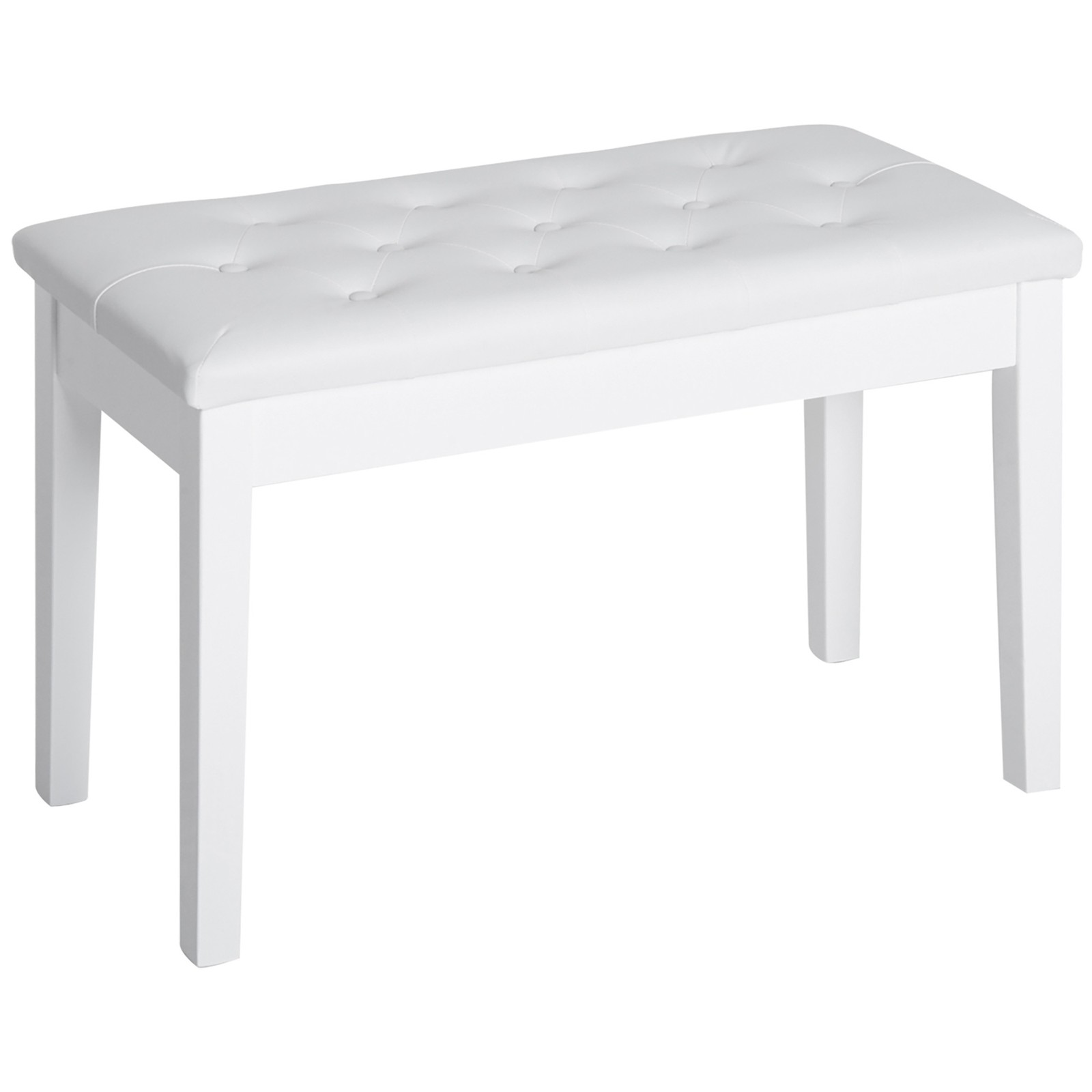 Sgabello pianoforte panca pianoforte stile country tradizionale ripostiglio ecopelle bianco