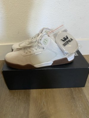 Supra Erik Ellington White Gum Men's Skateboarding Shoes US 10 D