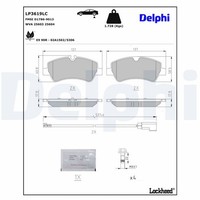 Delphi Bremsbelagsatz Scheibenbremse LP3619LC FüR Ford Transit V363 FCD FDD FED